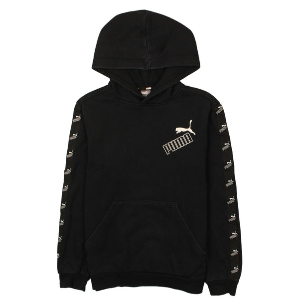 Puma 90's Vintage Black Pullover Hoodie Women's Large True Size