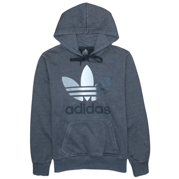 Adidas 90's Grey Spellout Pullover Hoodie Men's Large