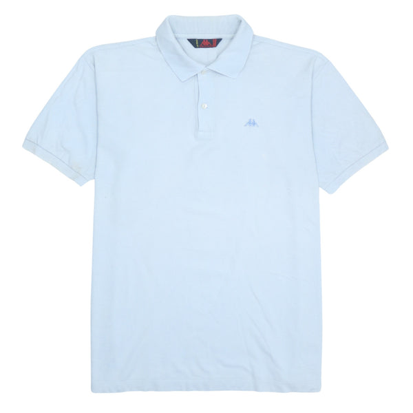 Kappa 90's Short Sleeves Quarter Button Polo Shirt XXLarge (2XL) Blue