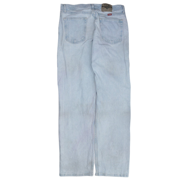 Wrangler Vintage 90's Lightwash Blue Straight Leg Baggy Trousers Pants 32 Men's