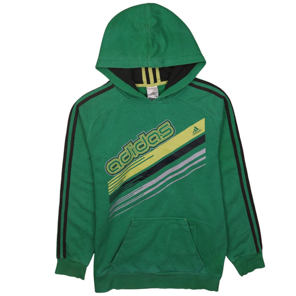 Adidas Vintage 90's Spellout Green Hoodie Women's Large Pullover
