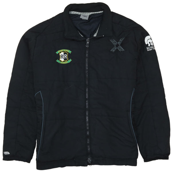 Umbro 90's Black Lightweight Full Zip Puffer Jacket Men's 2XL