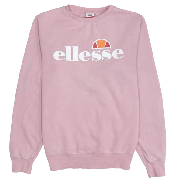 Ellesse 90's Spellout Crew Neck Sweatshirt Large  Pink