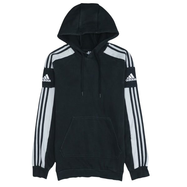 Adidas Vintage 90's Black Striped Sleeve Pullover Hoodie Men’s Small