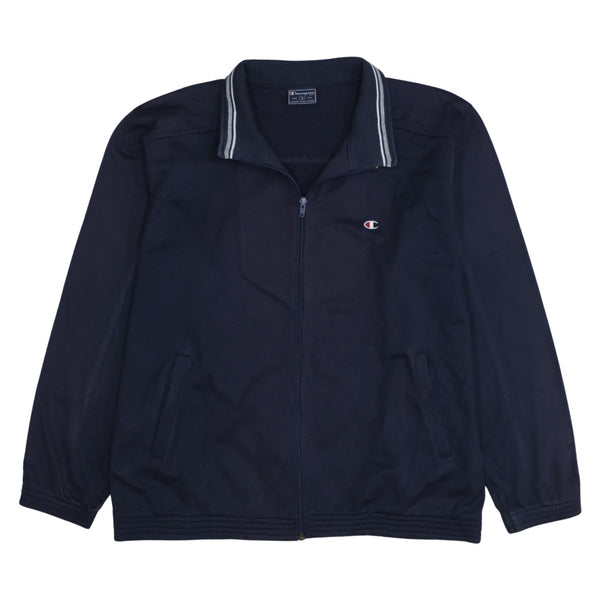 Champion 90's Vintage Lightweight Full Zip Navy Blue Sweatshirt Medium