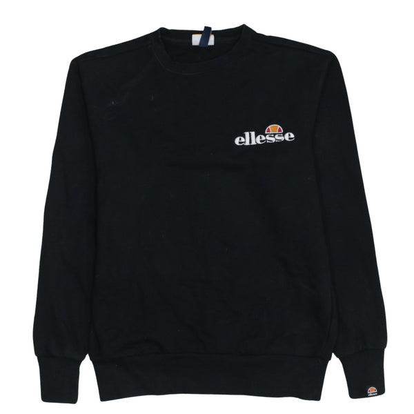 Ellesse 90's Lightweight Crew Neck Sweatshirt Medium Black
