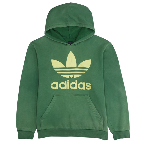 Adidas 90's Green Spellout Pullover Hoodie Men's Medium