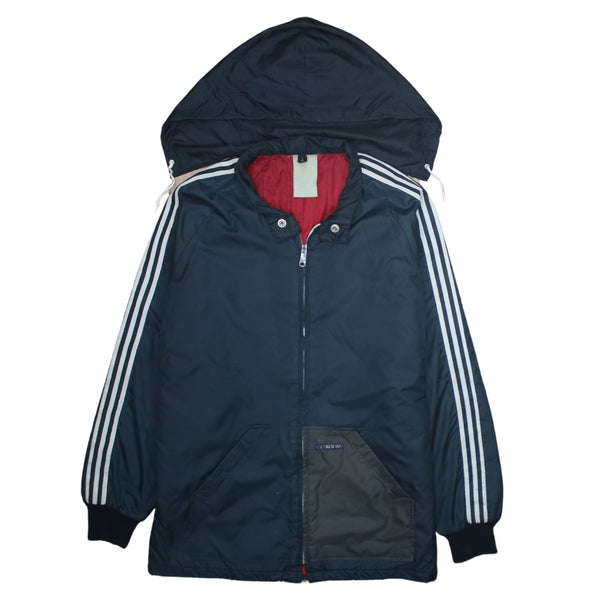 Adidas 90's Hooded Full Zip Up Windbreaker Large  Black