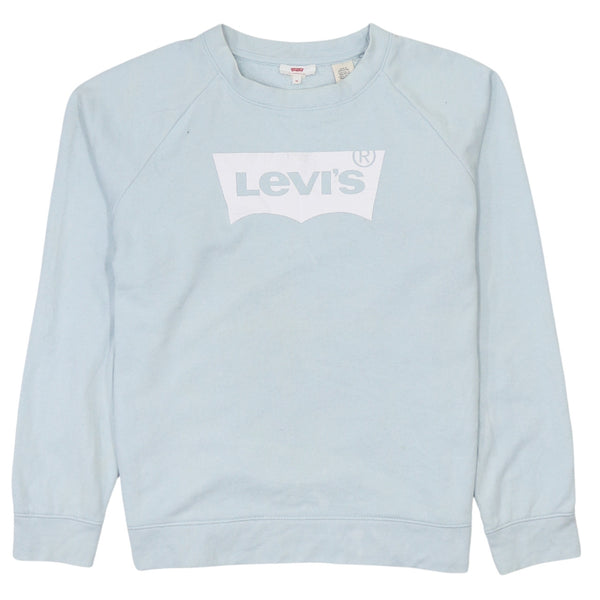 Levi's 90's Spellout Crew Neck Sweatshirt Medium Blue