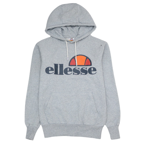 Ellesse 90's Spellout Pullover Hoodie XSmall Grey Vintage Cotton