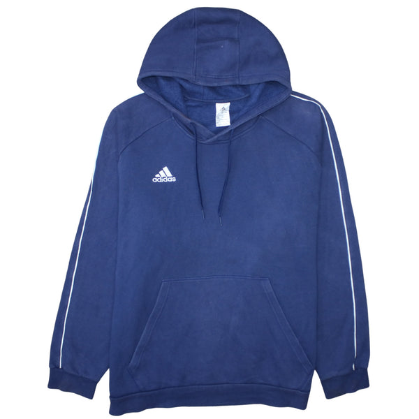Adidas 90's Drawstring Pockets Pullover Hoodie XXLarge (2XL) Navy Blue