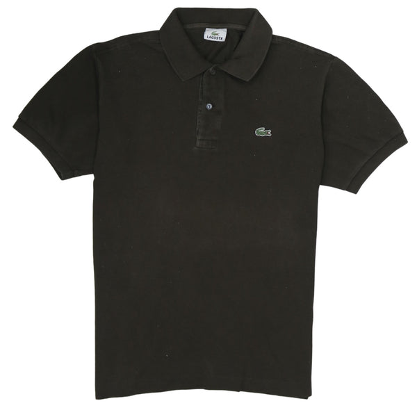 Lacoste 90's Short Sleeves Quarter Button Polo Shirt Medium  Brown