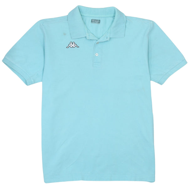 Kappa Vintage 90s Men's Blue Polo Shirt Large Short Sleeve Button