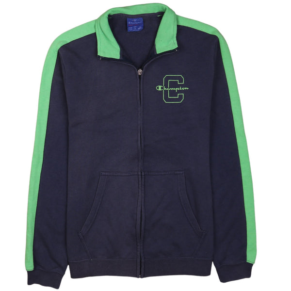 Champion Women's XLarge 90's Vintage Blue Track Jacket Zip Sweatshirt