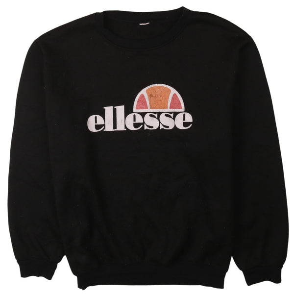 Ellesse 90's Spellout Crew Neck Sweatshirt XXLarge  Black