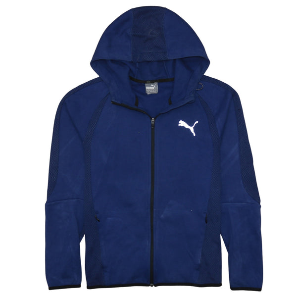 Puma 90's Lightweight Full Zip Up Hoodie Medium Blue