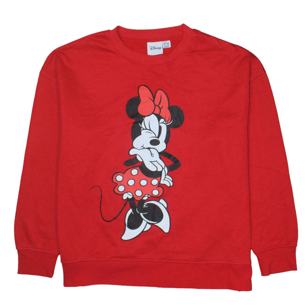 Disney 90's Minnie Mouse Crew Neck Sweatshirt Large Red