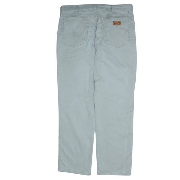 Wrangler 90's Grey Baggy Trousers 34 | Flat Front Straight Leg Pants