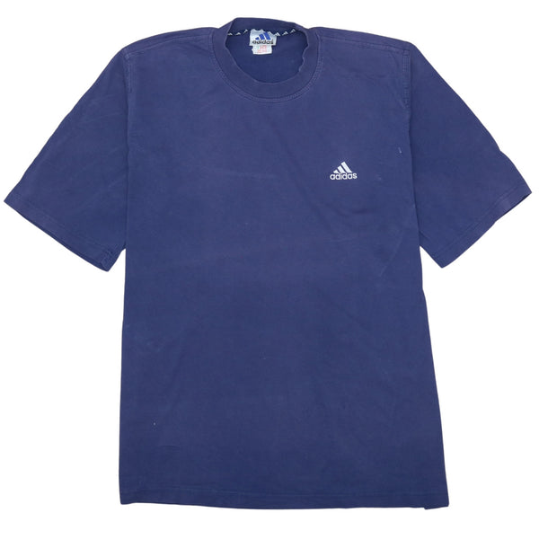 Adidas 90's Short Sleeves Crew Neck T Shirt XLarge Blue