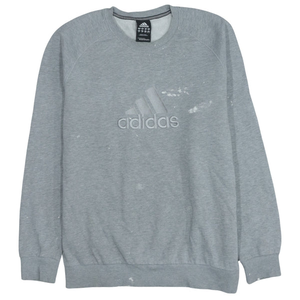 Adidas Vintage 90's Grey Spellout Crew Neck Men’s Sweatshirt XL