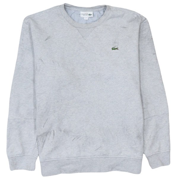 Lacoste 90's Lightweight Crew Neck Sweatshirt Large Grey