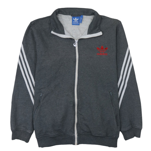 Adidas 90's Lightweight Full Zip Up Sweatshirt XLarge Grey