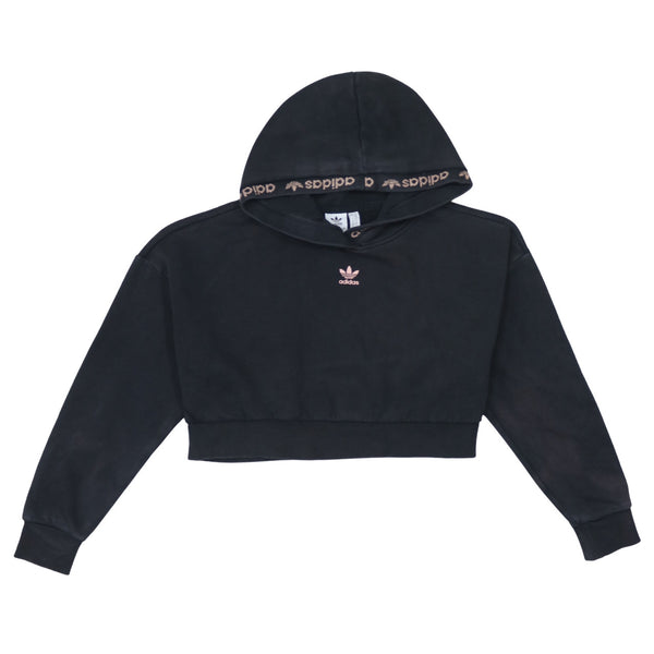 Adidas 90's Crop Pullover Hoodie XSmall Black