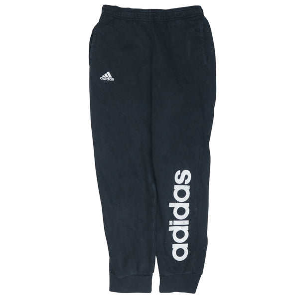 Adidas Men's 90's Vintage Black Tracksuit Joggers Sweatpants Large