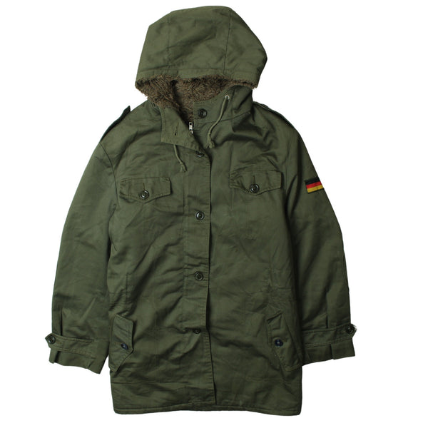 Vintage 90's Green Hooded Windbreaker Jacket Small Button-Up Active