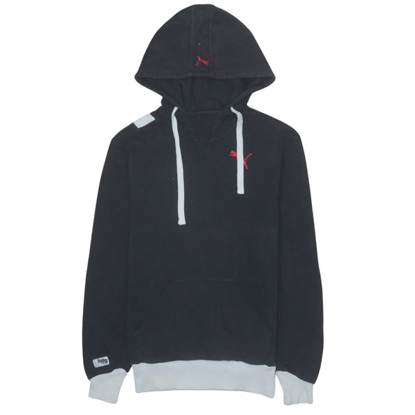 Puma 90's Vintage Black Pullover Hoodie XSmall Men's Drawstring
