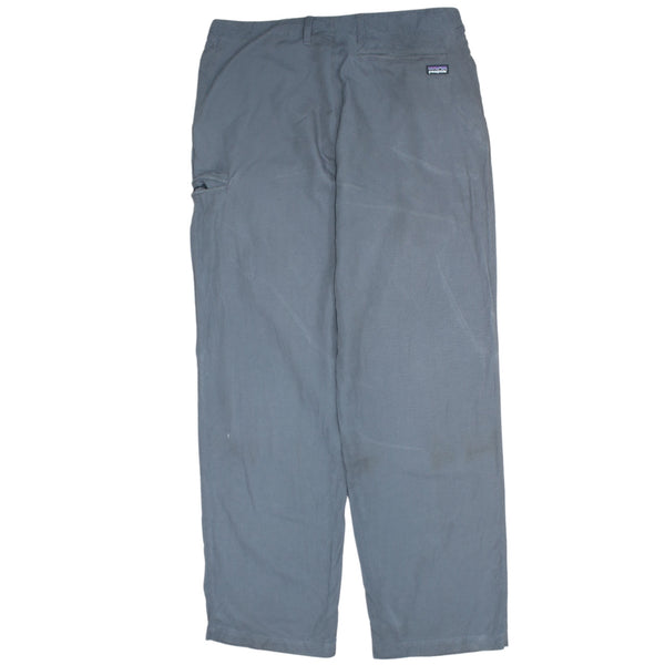 Patagonia Men's Vintage Grey Cotton Baggy Drawstring Pants Trousers 34