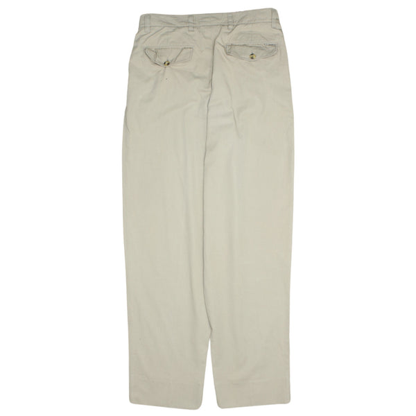 Fila Vintage 90's Drawstring Casual Beige Cream Trousers Pants Small