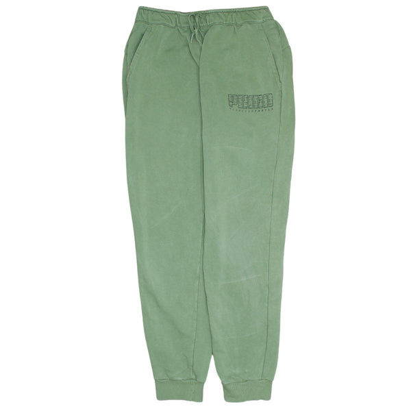 Puma 90's Green Joggers Elasticated Drawstring Waistband Sweatpants Medium
