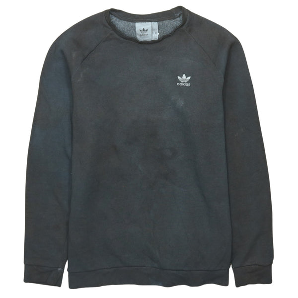 Adidas Retro 90's Black Lightweight Crew Neck Sweatshirt - Men's Medium