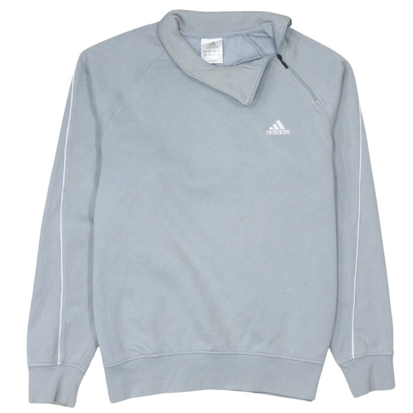 Adidas 90's Lightweight Quarter Zip Sweatshirt Medium Grey