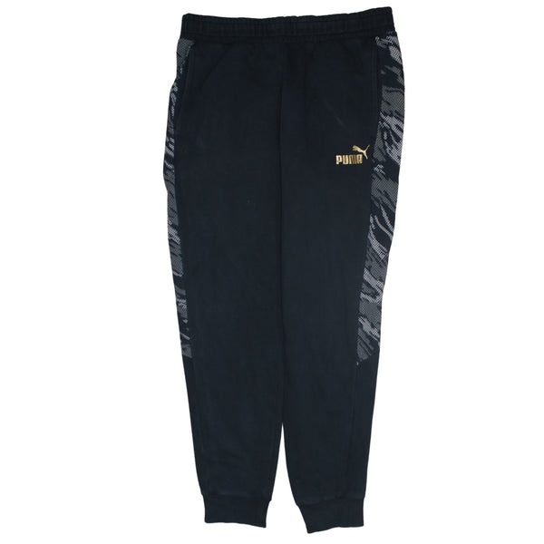 Puma 90's Rib Cuff Casual Joggers / Sweatpants Medium Black