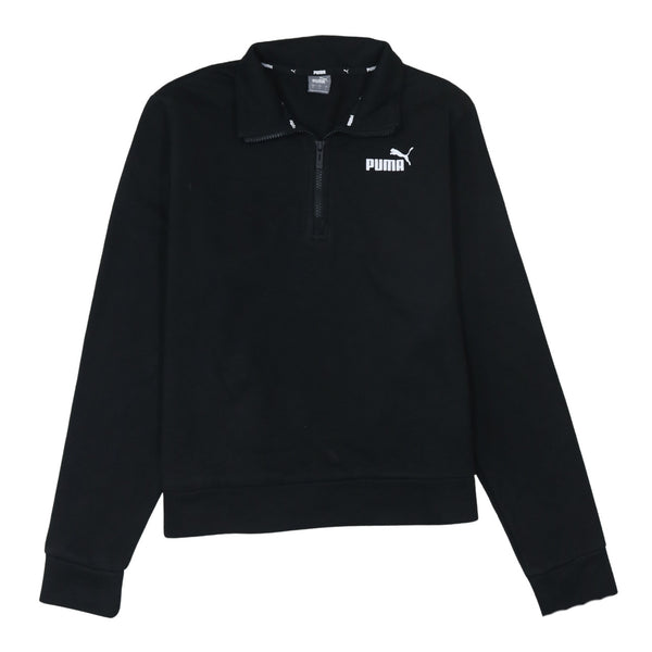 Puma 90's Lightweight Quarter Zip Sweatshirt Large Black