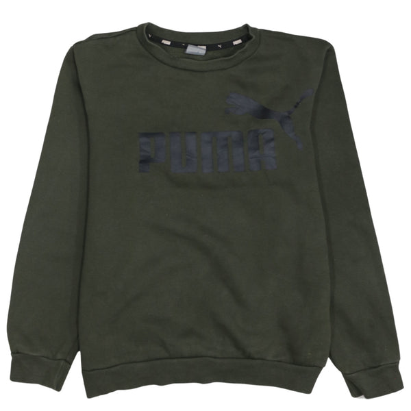 Puma 90's Spellout Crew Neck Sweatshirt XLarge Green