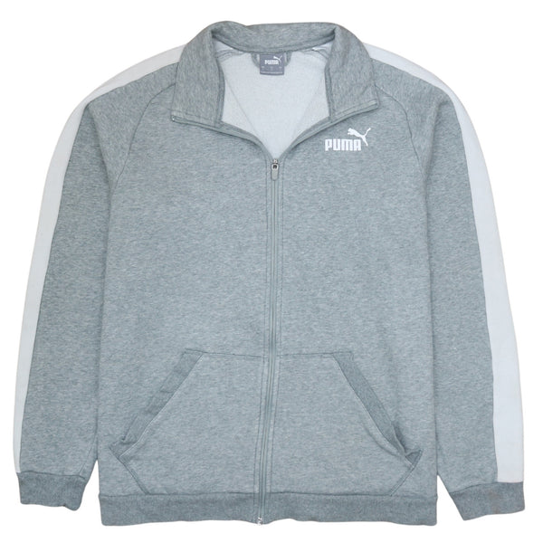 Puma 90's Heavyweight Zip Up Sweatshirt Men's Large Grey