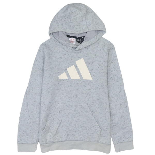 Adidas 90s Women's Medium Grey Spellout Pullover Hoodie Vintage