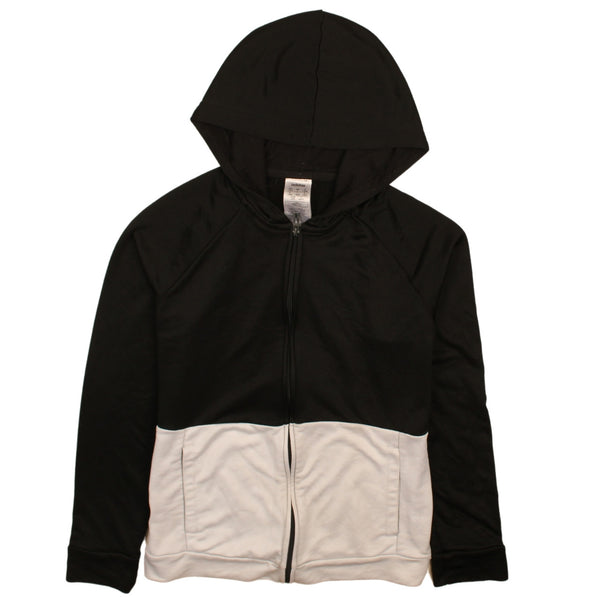 Adidas Women's 90's Vintage Full Zip Hoodie Black Grey Large