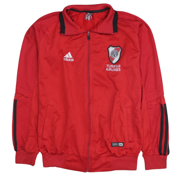 Adidas 90's Lightweight Full Zip Up Sweatshirt Small  Red
