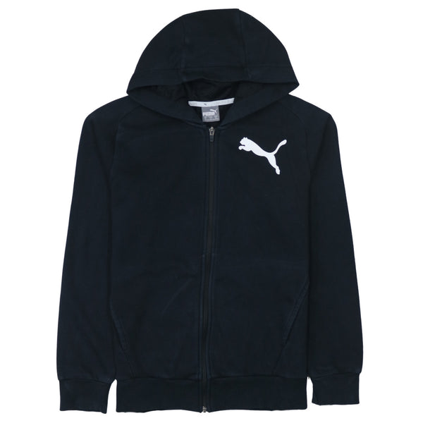 Puma 90's Lightweight Full Zip Up Hoodie Small Black