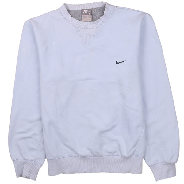 Vintage 90's Nike Swoosh Crew Neck Sweatshirt Small Blue Unisex