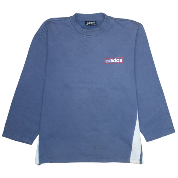 Adidas 90's Lightweight Crew Neck Sweatshirt Small Blue