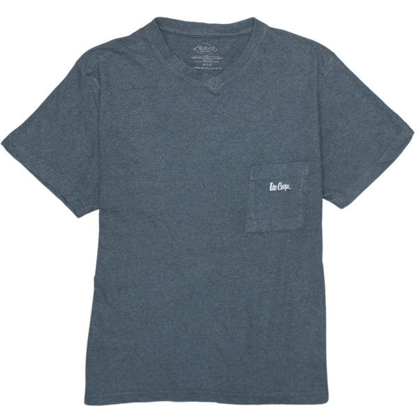 Lee 90's Vintage Black Short Sleeves V Neck T-Shirt Large