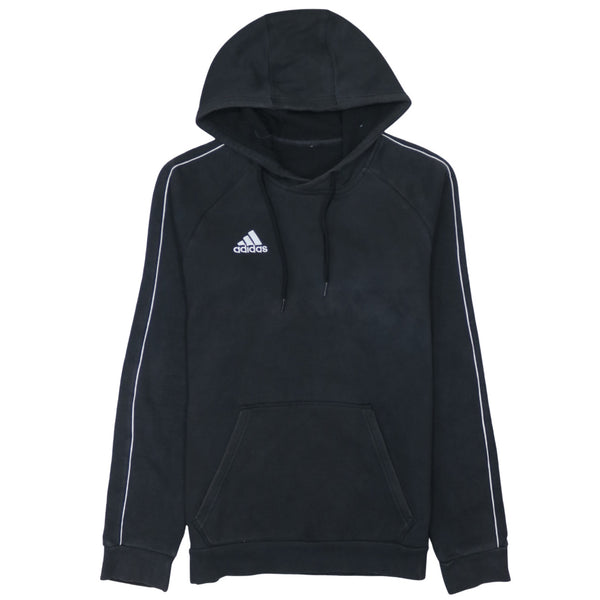 Adidas 90's Drawstring Pockets Pullover Hoodie Small  Black