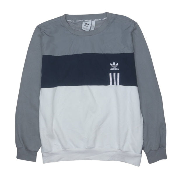 Adidas 90's Vintage Heavyweight Crew Neck Sweatshirt Medium Grey