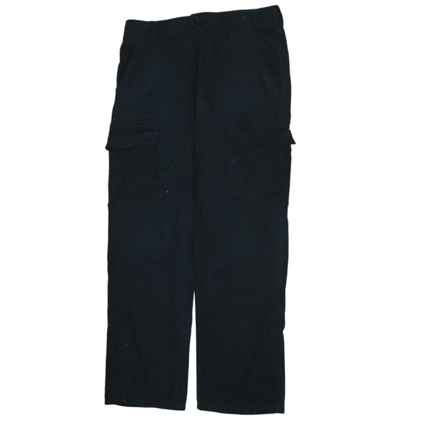 Lee Vintage 90s Black Straight Leg Baggy Trousers / Pants Size 40