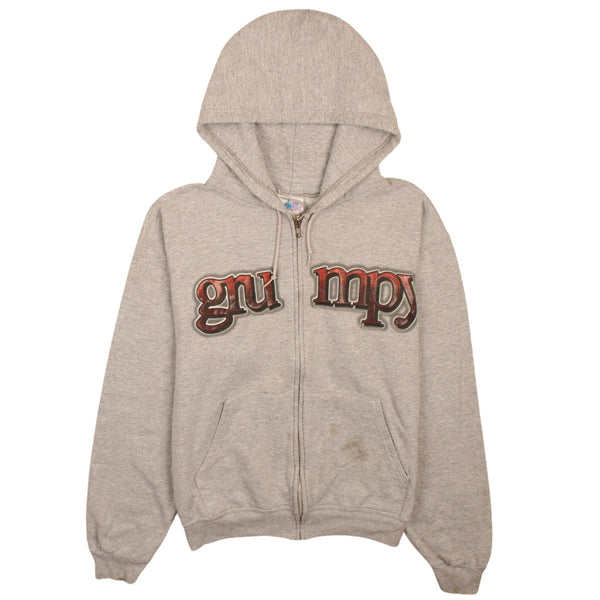 Disney 90's Grumpy Full Zip Up Hoodie Small Grey